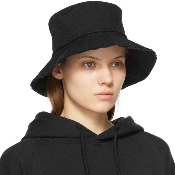 Ader Error Black Logo Bucket Hat